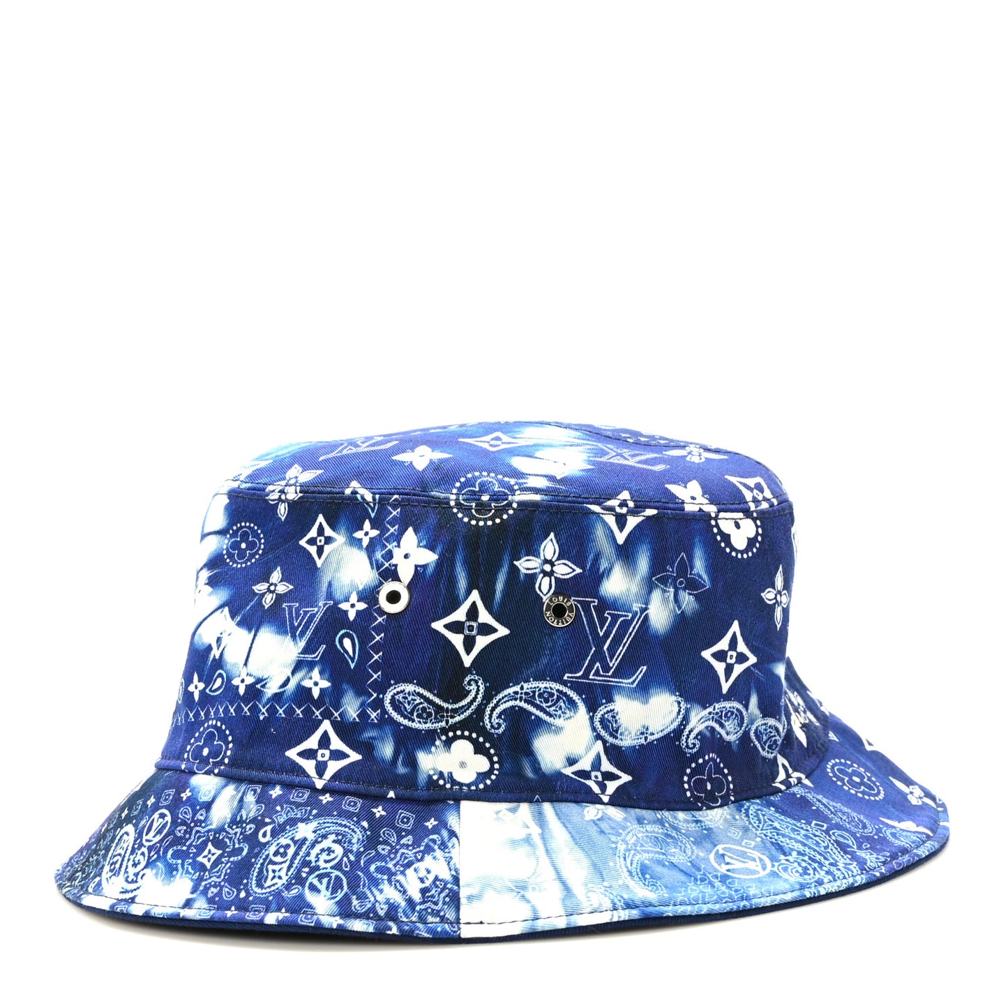 Monogram Bandana Bucket Hat Blue