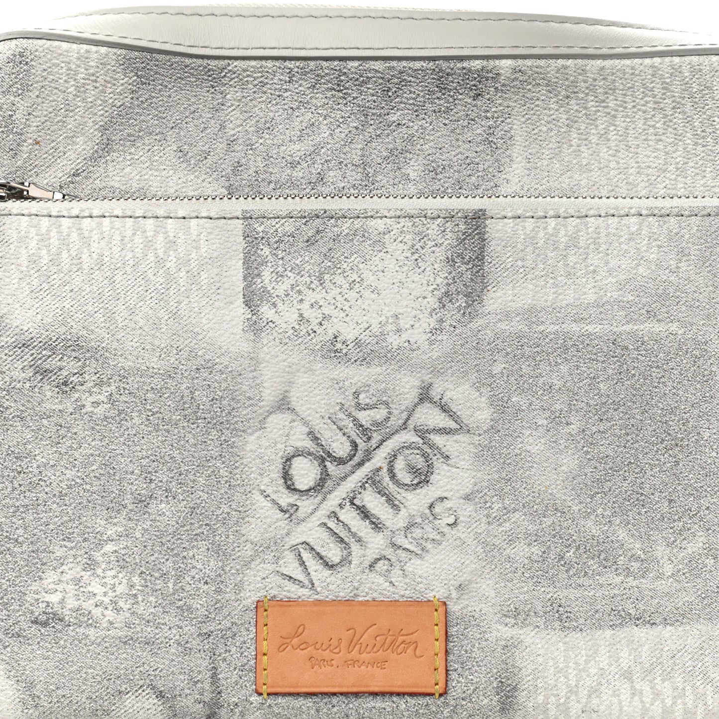 Damier Salt Trio Messenger Stone Grey