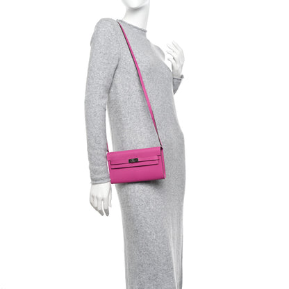 Hermes Chevre Mysore Kelly Wallet To Go Magnolia 3 of 10