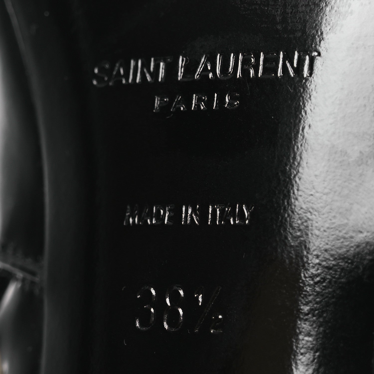 Saint Laurent Vitello Marilyn Auteuil 105 Knee High Zip Boots 38.5 Black 8 of 10