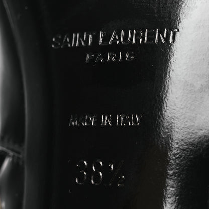 Saint Laurent Vitello Marilyn Auteuil 105 Knee High Zip Boots 38.5 Black 8 of 10