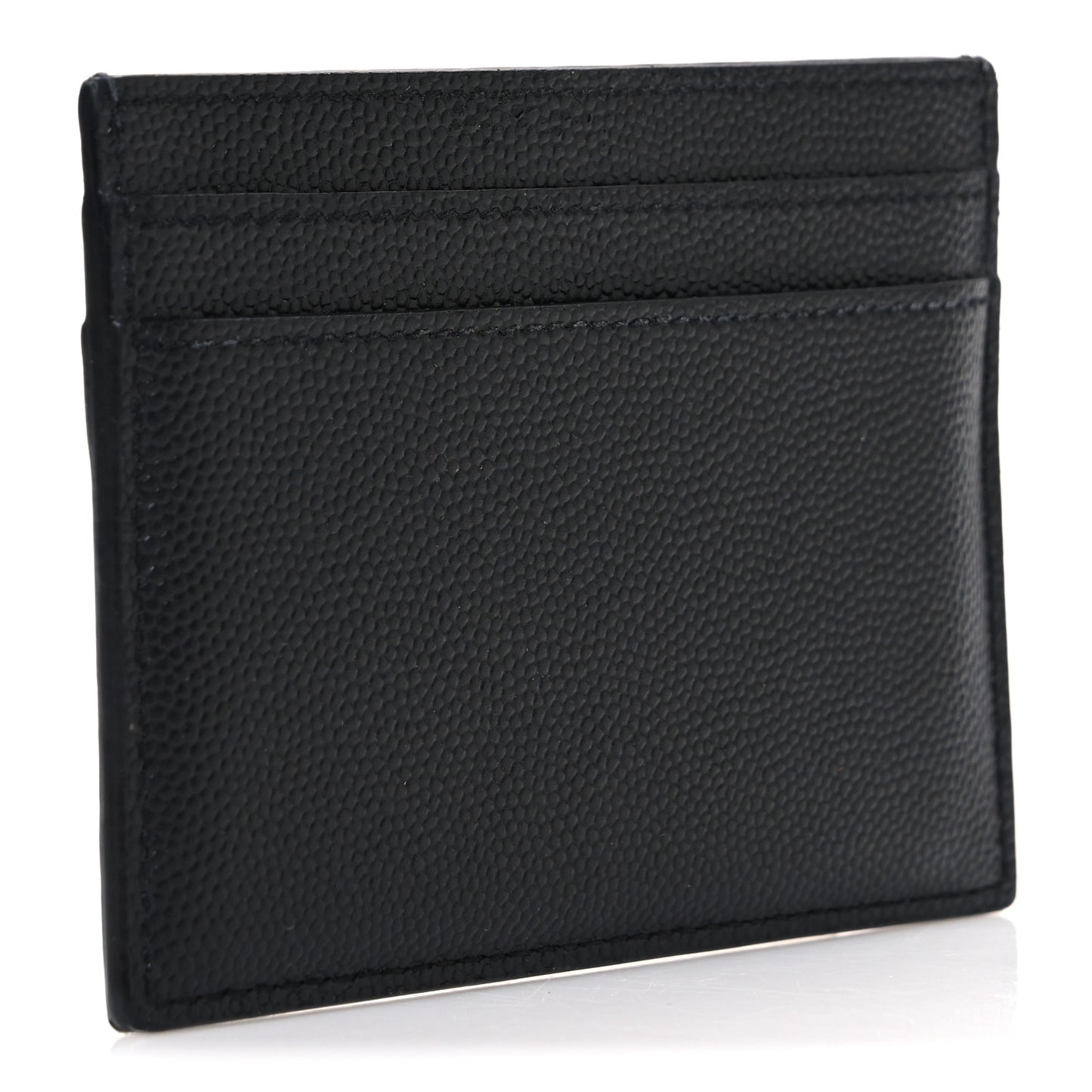 Grain De Poudre Matelasse Chevron Monochrome Monogram Credit Card Case Black