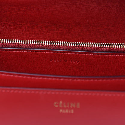 Celine Box Calfskin Medium Classic Box Flap Bag Red 6 of 11
