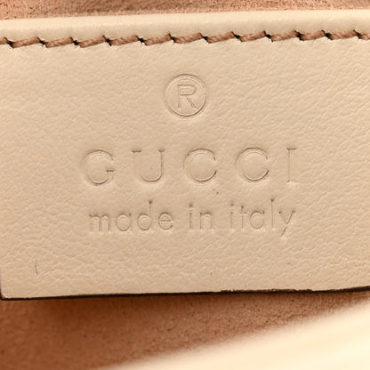 Gucci Calfskin Matelasse Mini GG Marmont Shoulder Bag White 6 of 11