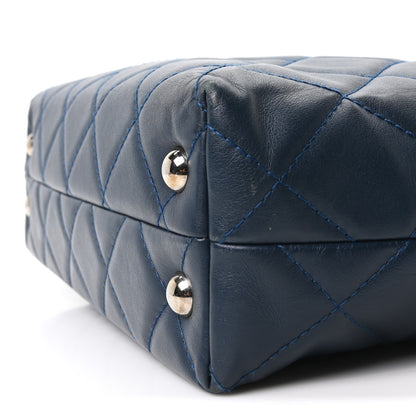 Chanel Calfskin Quilted In The Business North South Tote  Blue 10 of 10