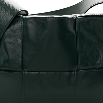 Bottega Veneta Paper Calfskin Maxi Intreccio Medium Arco Camera Bag Emerald Green 8 of 12