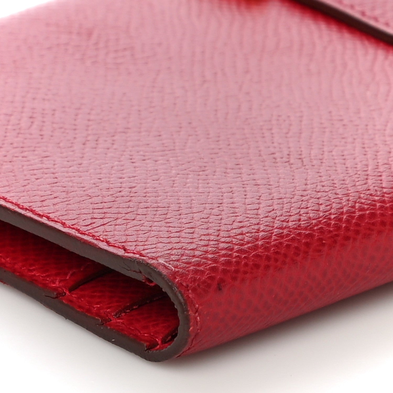 Hermes Courchevel Bearn Gusset Wallet Rouge Vif 8 of 12