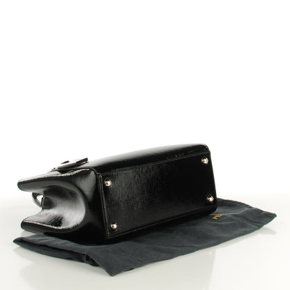 Fendi Patent Vitello Elite Petite 2Jours Tote Black 4 of 9