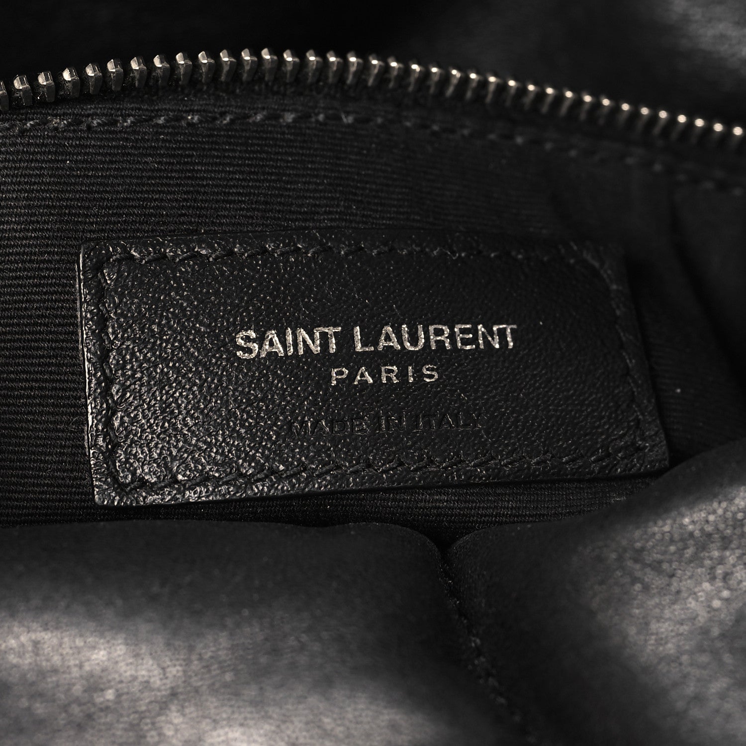 Saint Laurent Lambskin Quilted Medium Loulou Puffer Monogram Chain Satchel Black 6 of 13