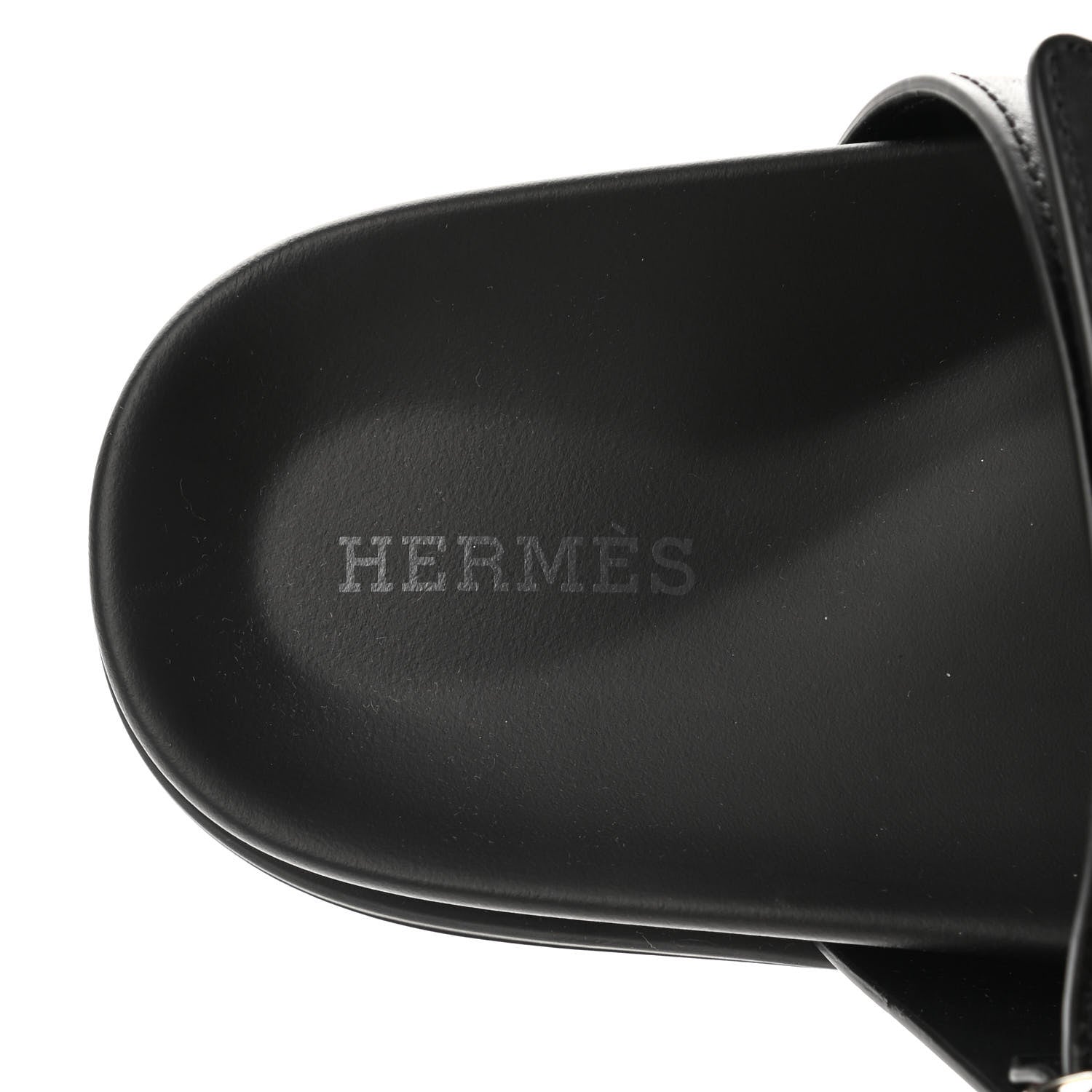 Hermes Calfskin Womens Chypre Sandals 35 Black 6 of 8