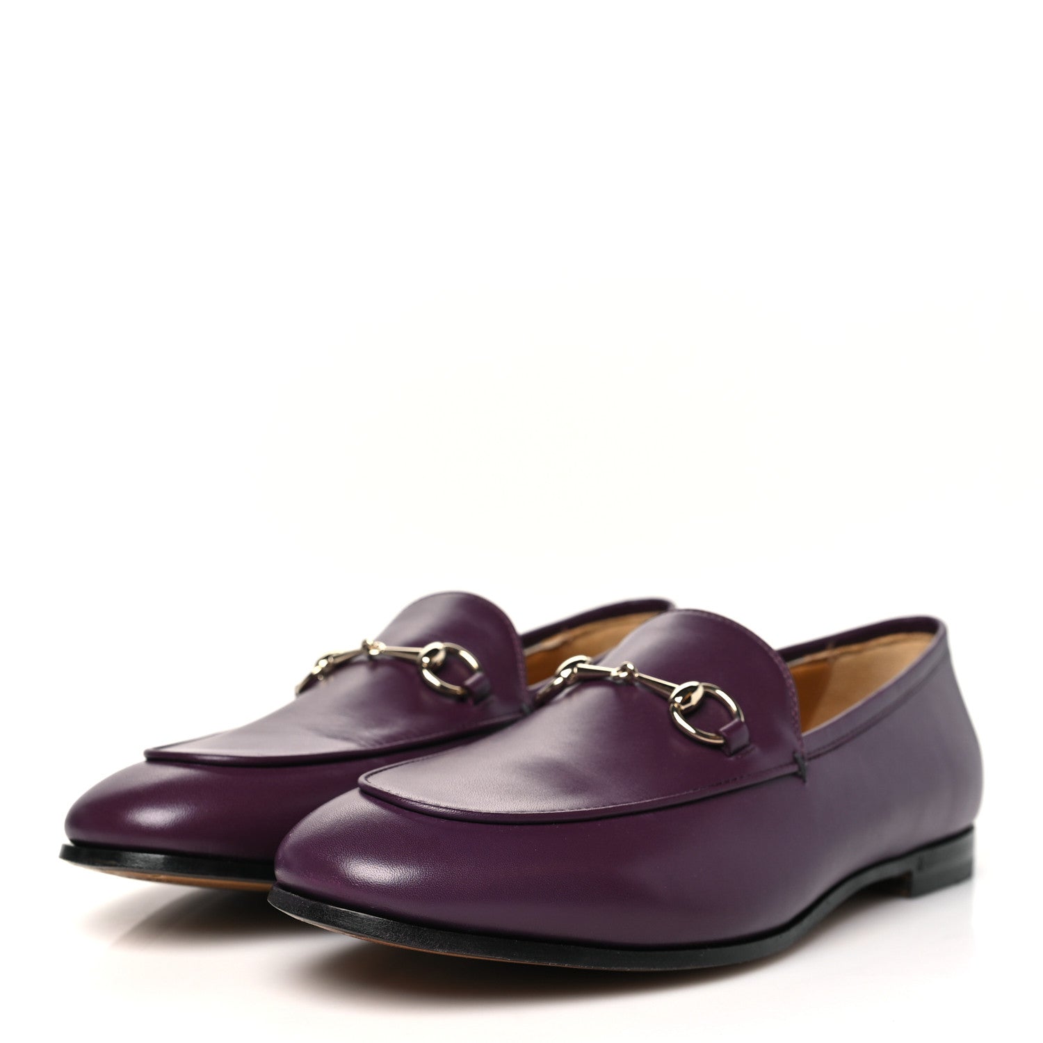 Gucci Calfskin Womens Jordaan Horsebit Loafers 38.5 Rosso Ancora 4 of 10