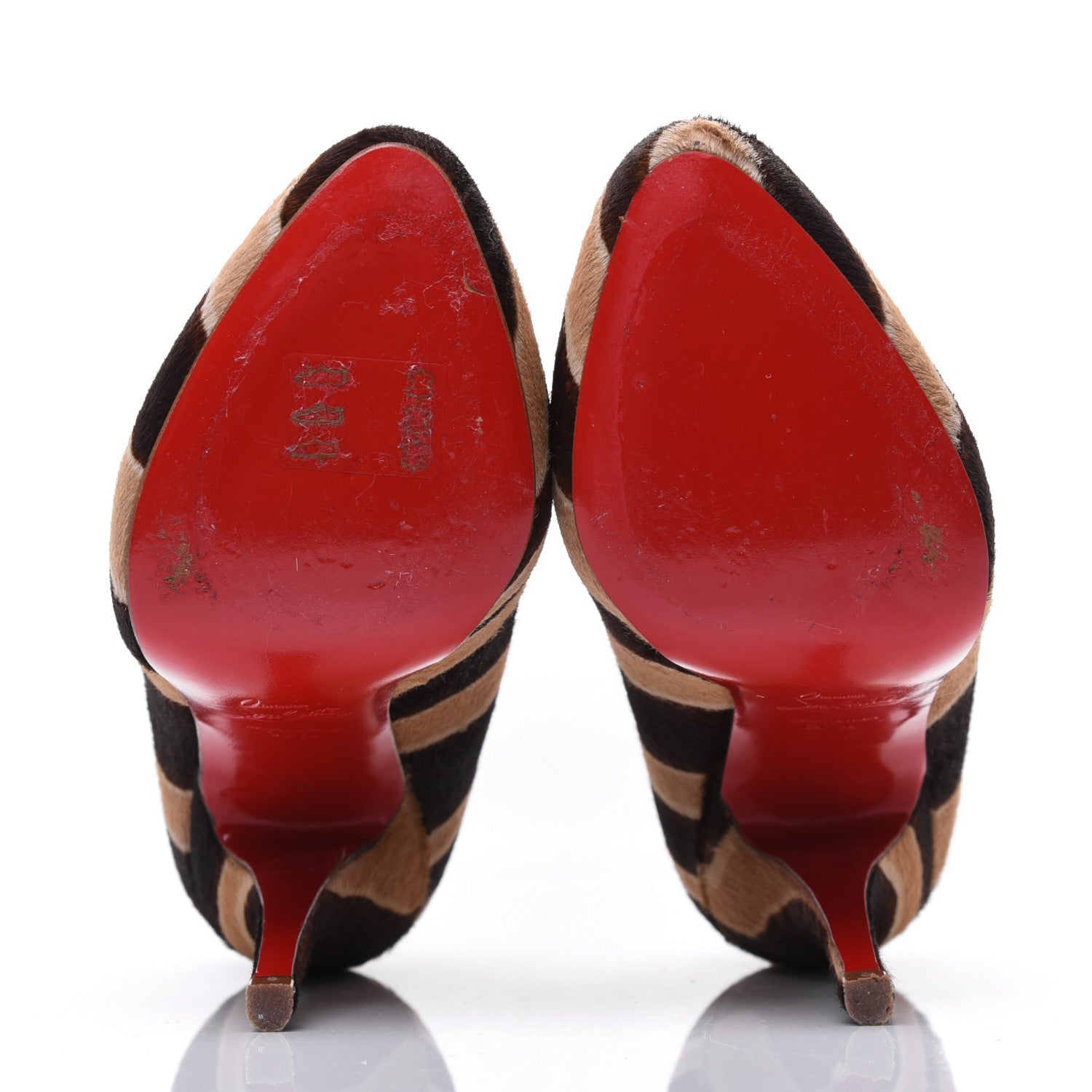 Christian Louboutin Calf Hair Feticha 120 Pumps 37.5 Zebra 5 of 15