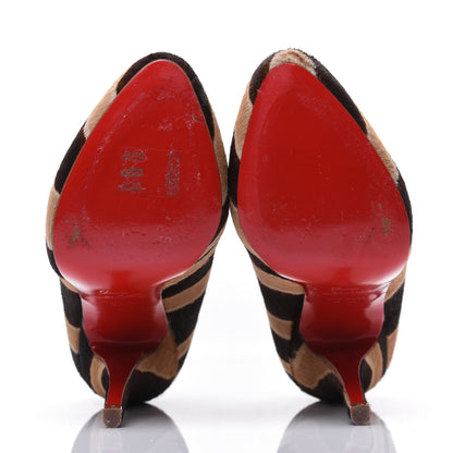 Christian Louboutin Calf Hair Feticha 120 Pumps 37.5 Zebra 5 of 15