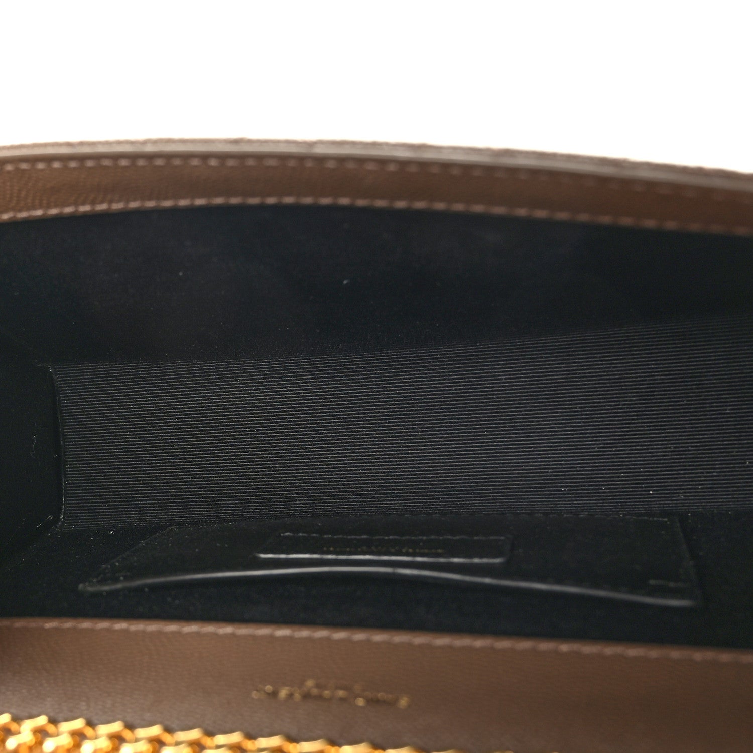 Saint Laurent Grain De Poudre Textured Mixed Matelasse Triquilt Small Monogram Satchel Taupe 5 of 9