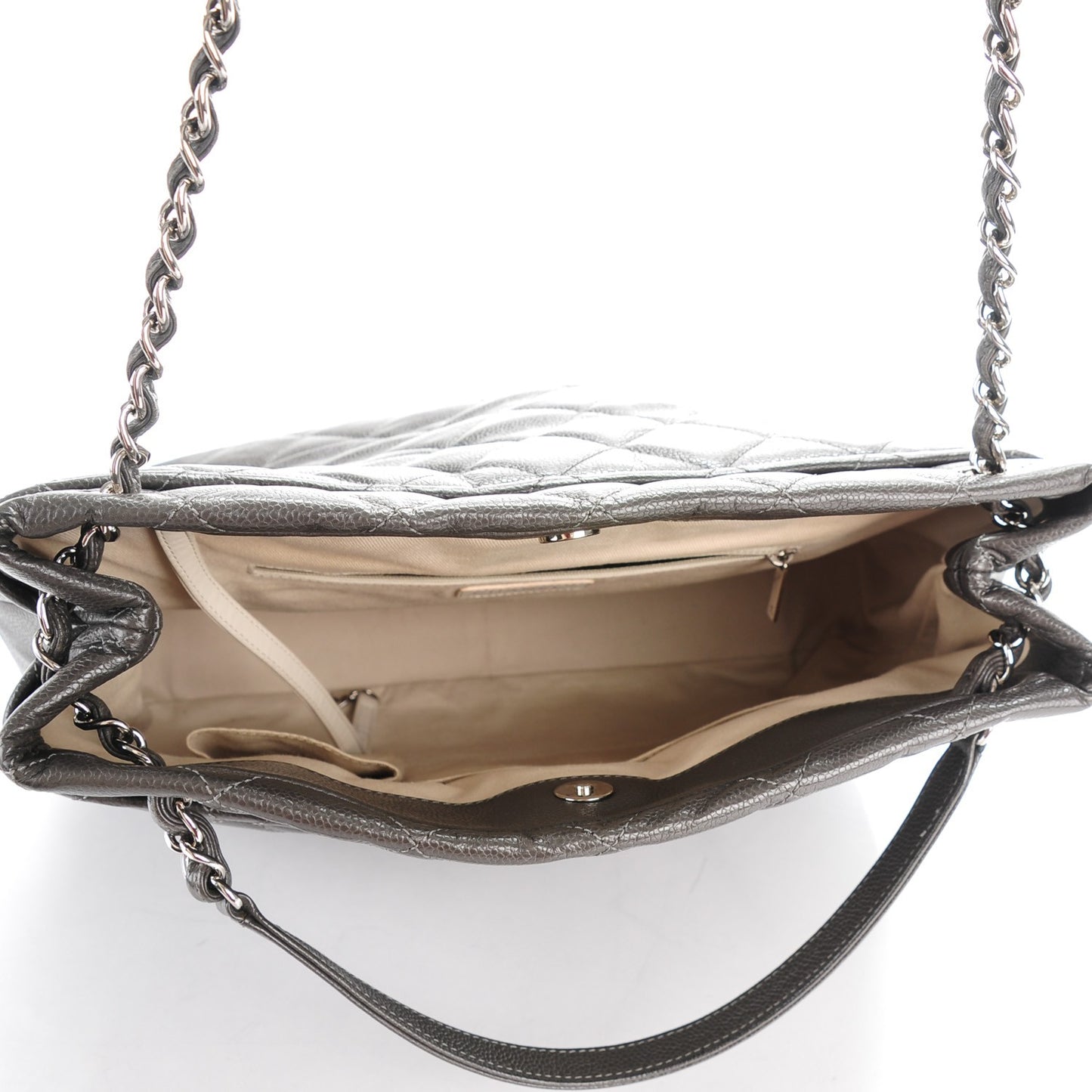 Soft Caviar Timeless Large Shopping Tote Grey