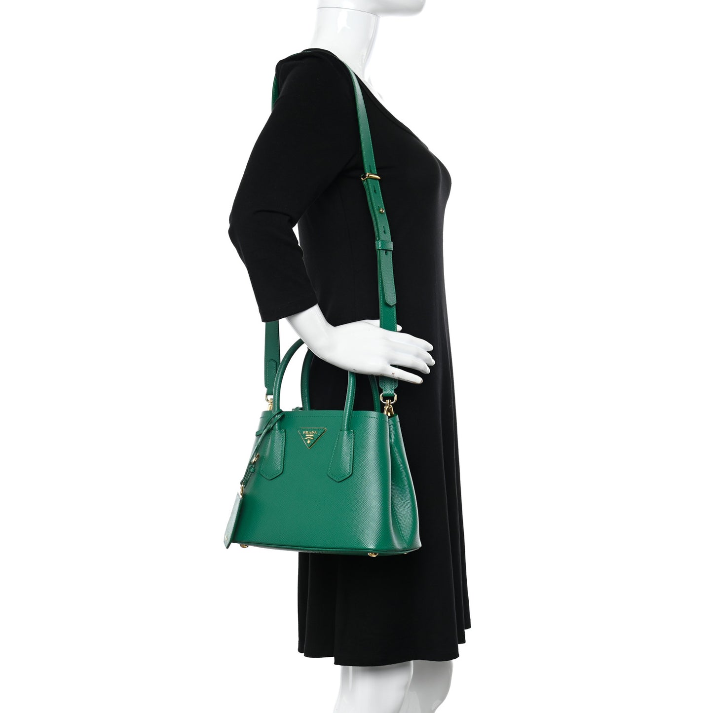 Saffiano Cuir Mini Double Bag Mango