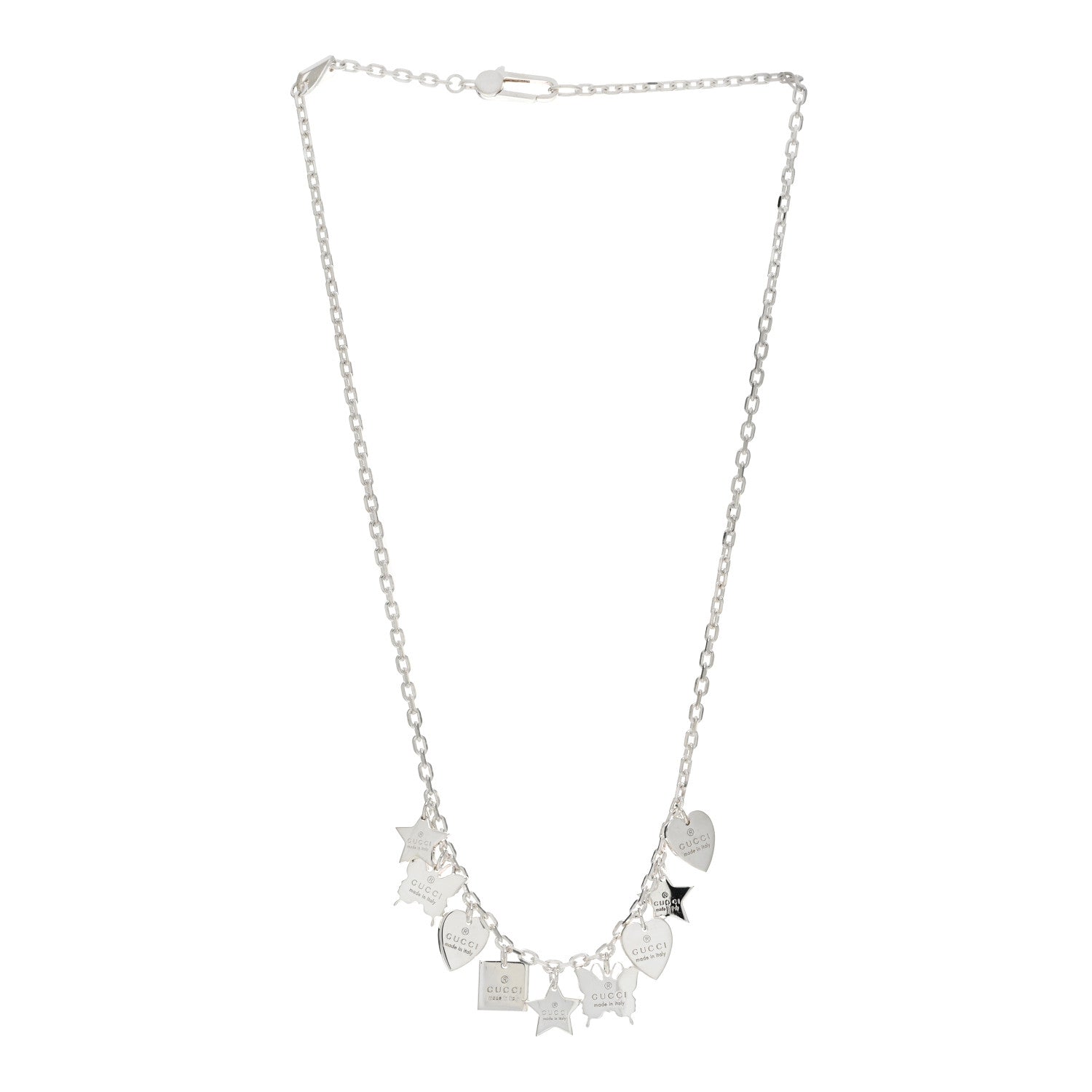 Gucci Sterling Silver Trademark Charm Necklace 2 of 4