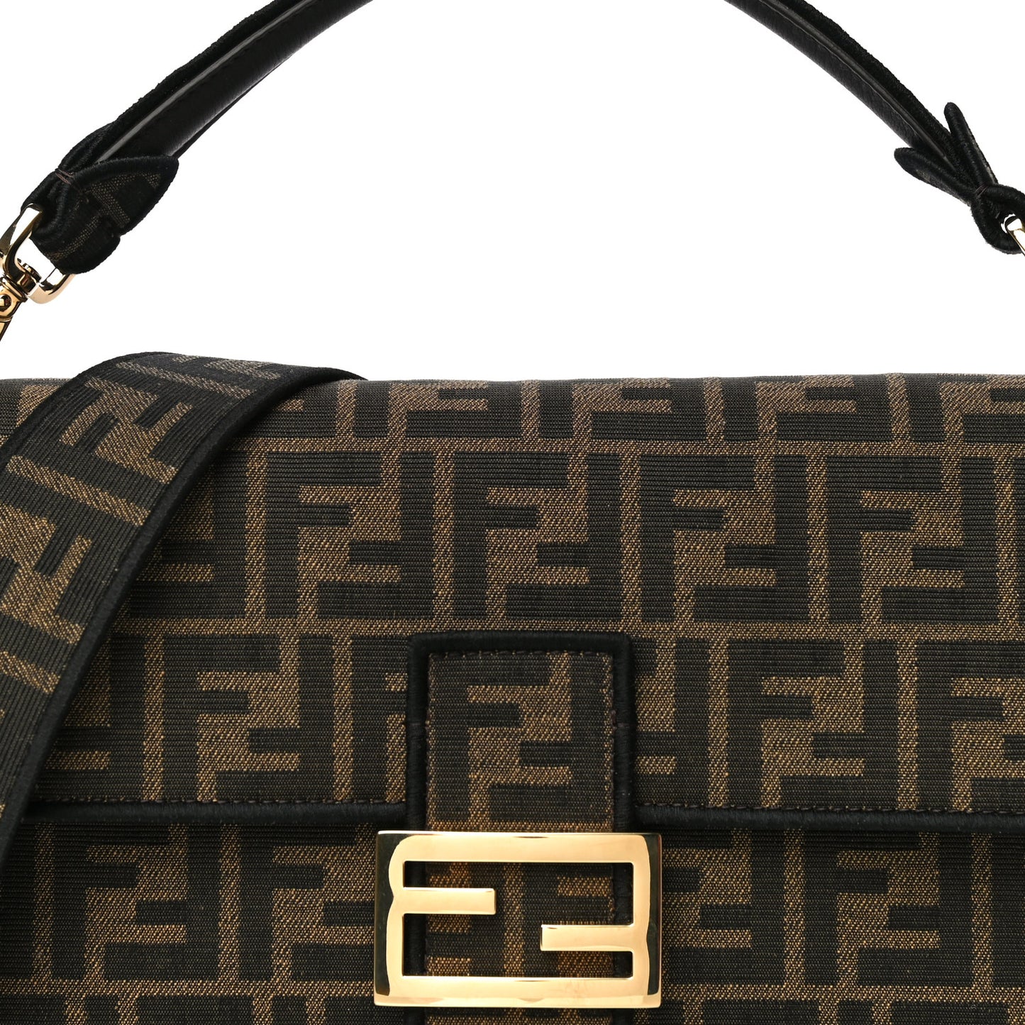 Fabric Jacquard FF 1974 Medium Baguette Tobacco Moro Black