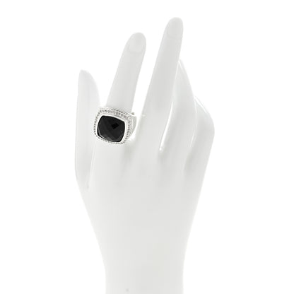 David Yurman Sterling Silver Diamond Black Onyx 14mm Albion Statement Ring 53 6.5 2 of 4