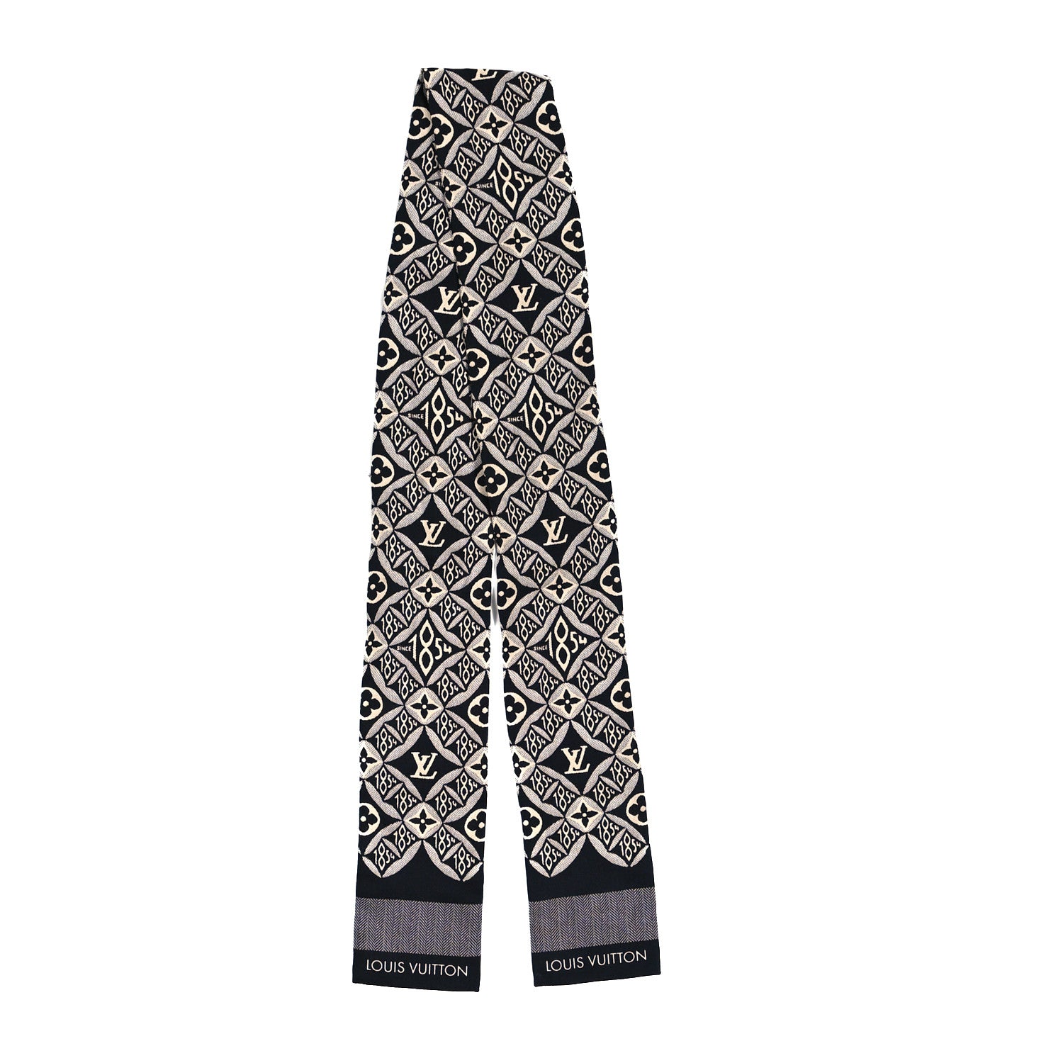 Louis Vuitton Silk Since 1854 Bandeau Gris 2 of 3