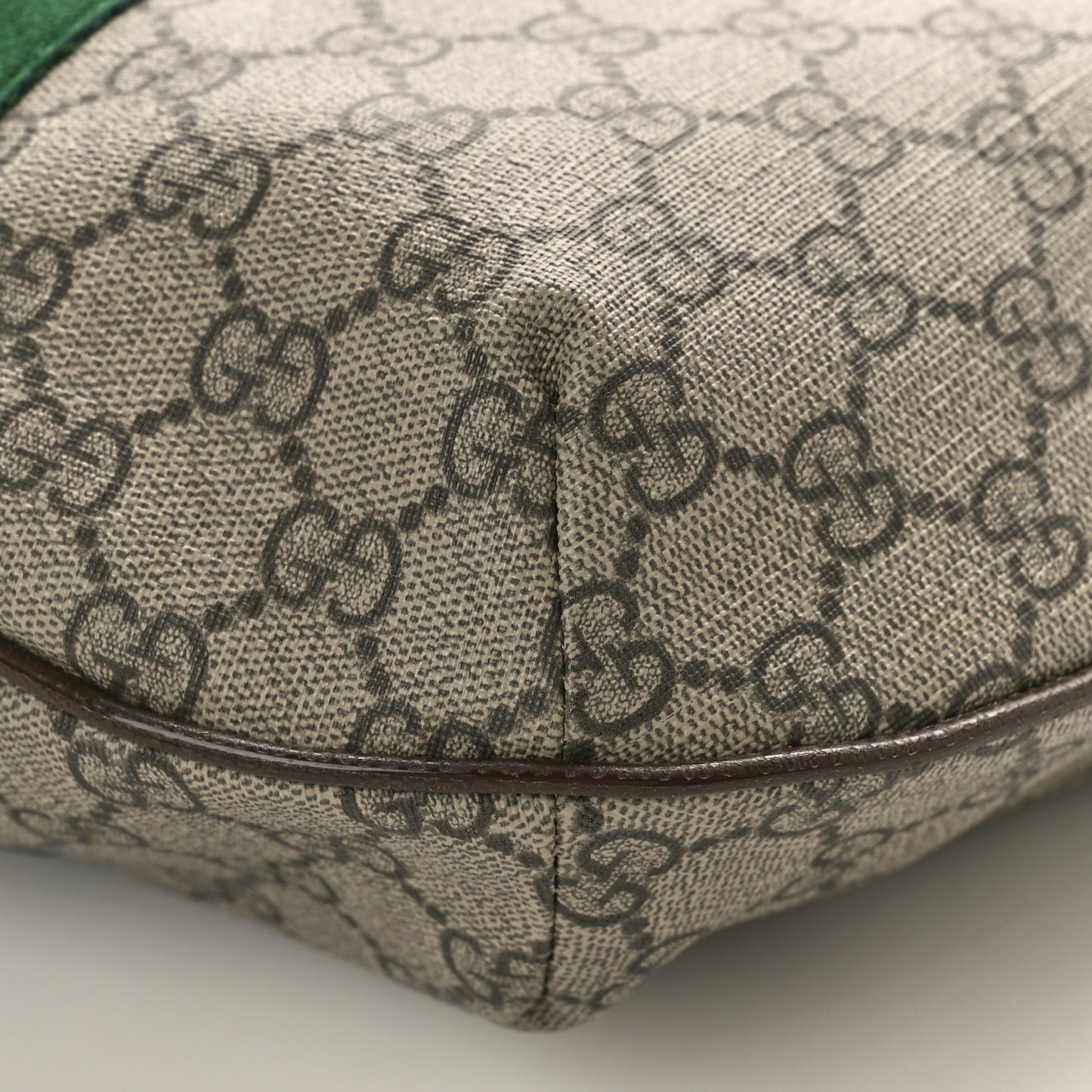 GG Supreme Monogram Web Small Ophidia Half Moon Hobo Brown