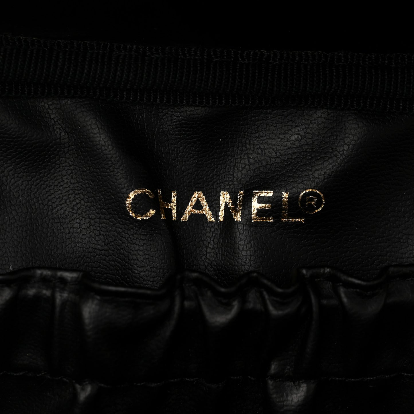 Lambskin Vanity Cosmetic Case Black