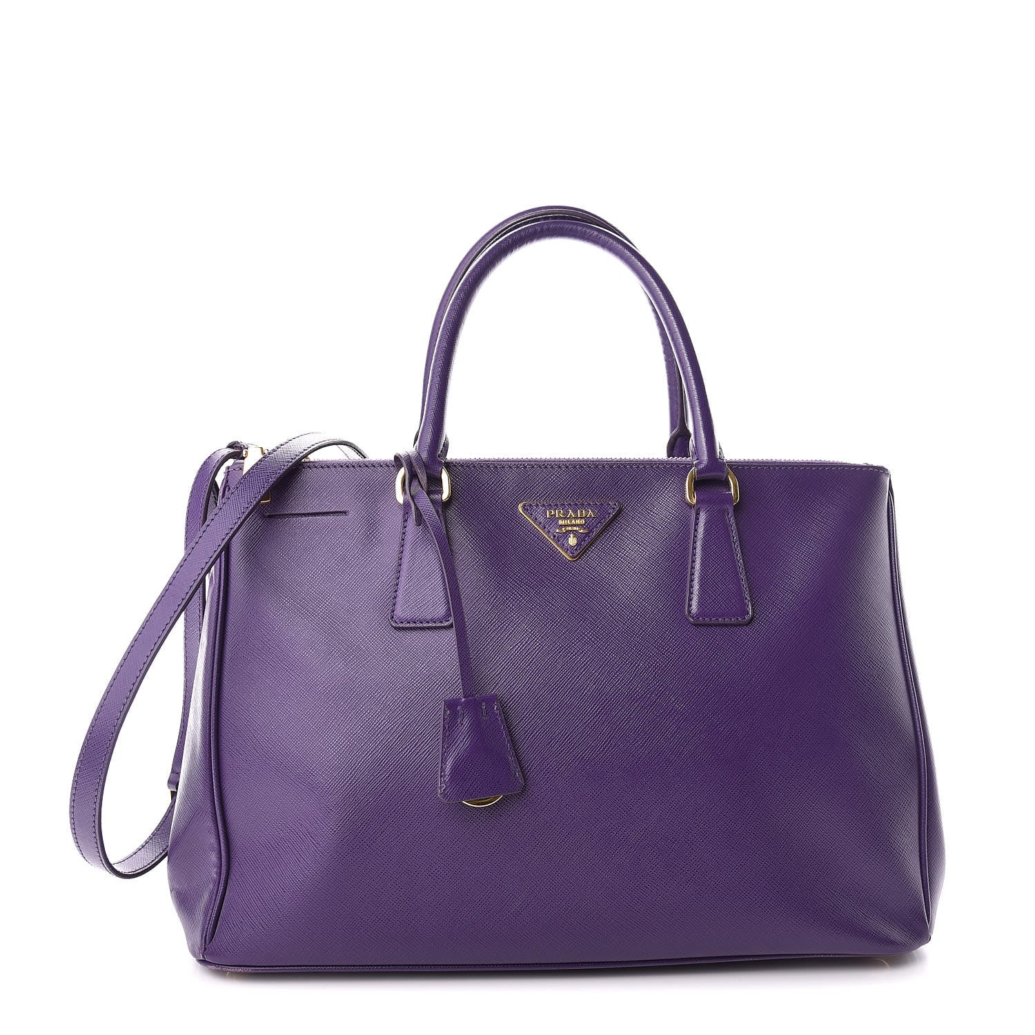 Prada Saffiano Medium Galleria Double Zip Tote Viola 1 of 18