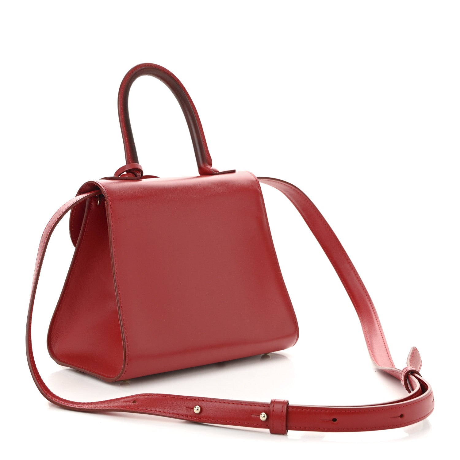 Delvaux Box Calfskin Mini Brillant Satchel Red 3 of 10