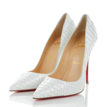 Christian Louboutin Crystal Python So Kate 120 Pumps 38.5 White 3 of 8