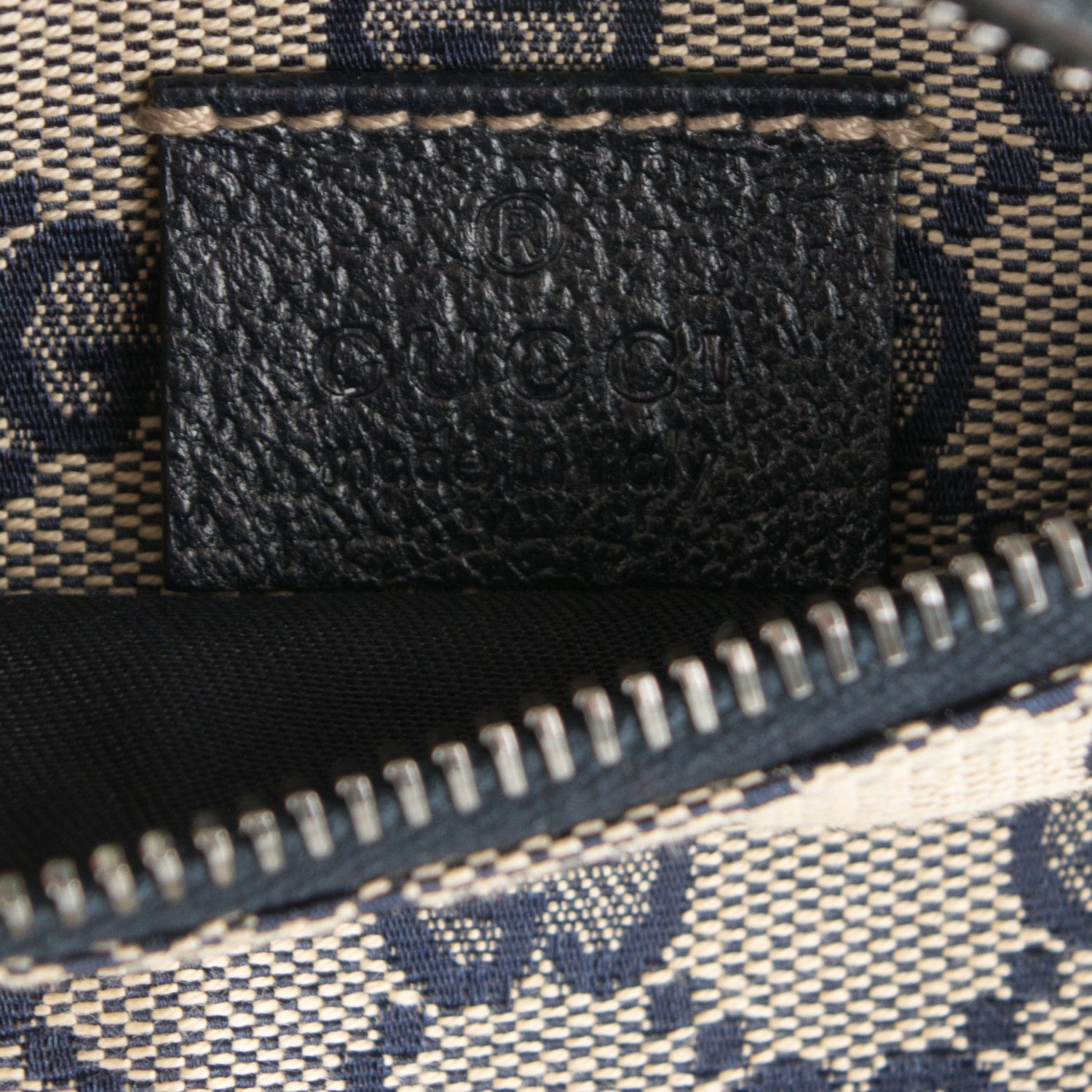Gucci GG Monogram Web Double Pocket Belt Bag Navy 6 of 7