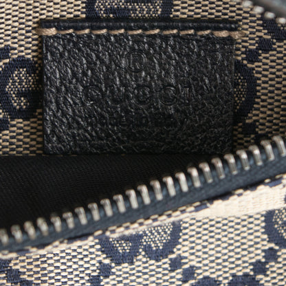Gucci GG Monogram Web Double Pocket Belt Bag Navy 6 of 7