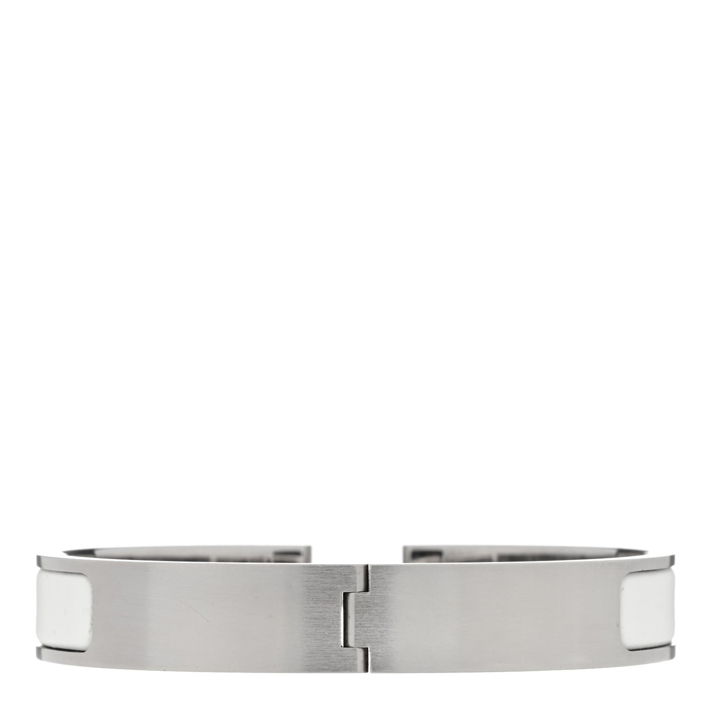 Matte Enamel Narrow Clic Clac HH Bracelet PM White