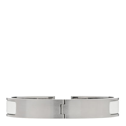 Hermes Matte Enamel Narrow Clic Clac HH Bracelet PM White 2 of 3