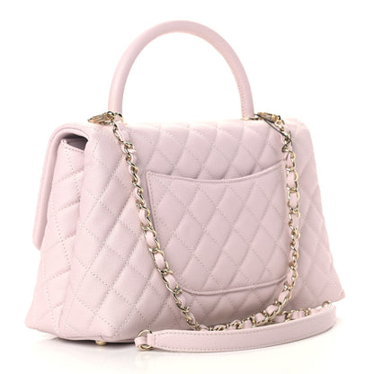 Chanel Caviar Quilted Small Coco Handle Flap Light Pink 3 of 9