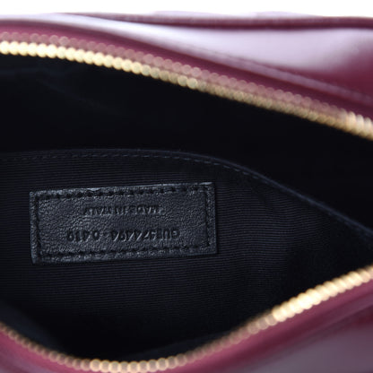Saint Laurent Calfskin Matelasse Monogram Lou Camera Bag Dark Legion Red 9 of 10
