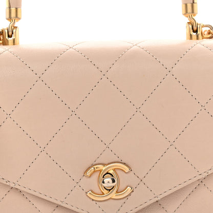 Chanel Lambskin Quilted Small Trendy Spirit Top Handle Bag Beige 8 of 12