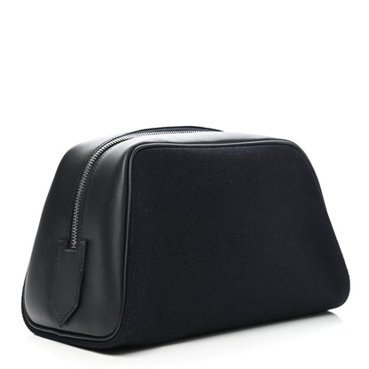 Hermes Cotton Swift Travel Cosmetic Pouch Black 3 of 9