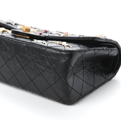 Chanel Aged Calfskin Lucky Charms 2.55 Reissue 225 Flap Black 7 of 11