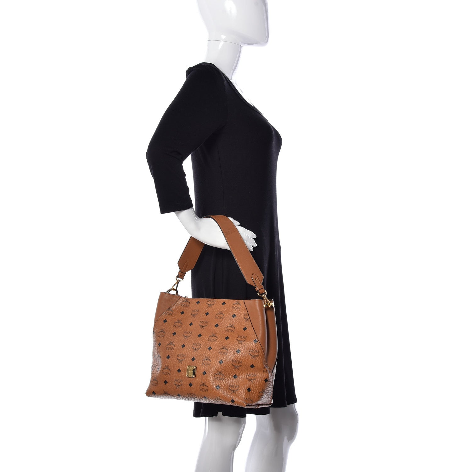 MCM Visetos Medium Klara Hobo Cognac 3 of 9