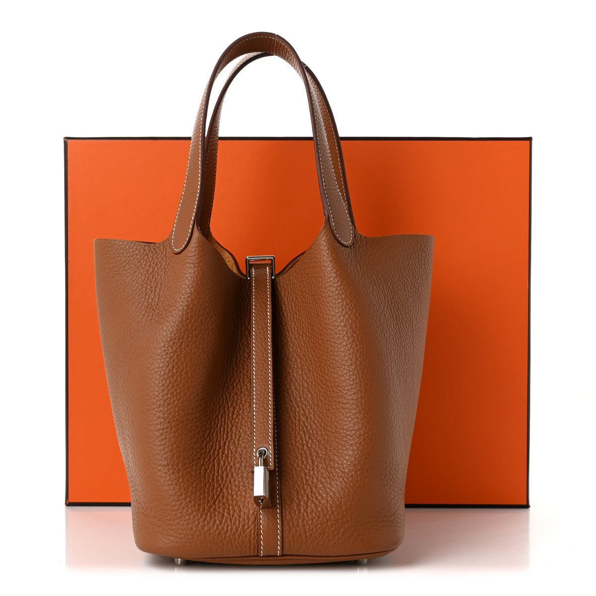 Hermes Taurillon Clemence Picotin Lock 22 MM Gold 11 of 11