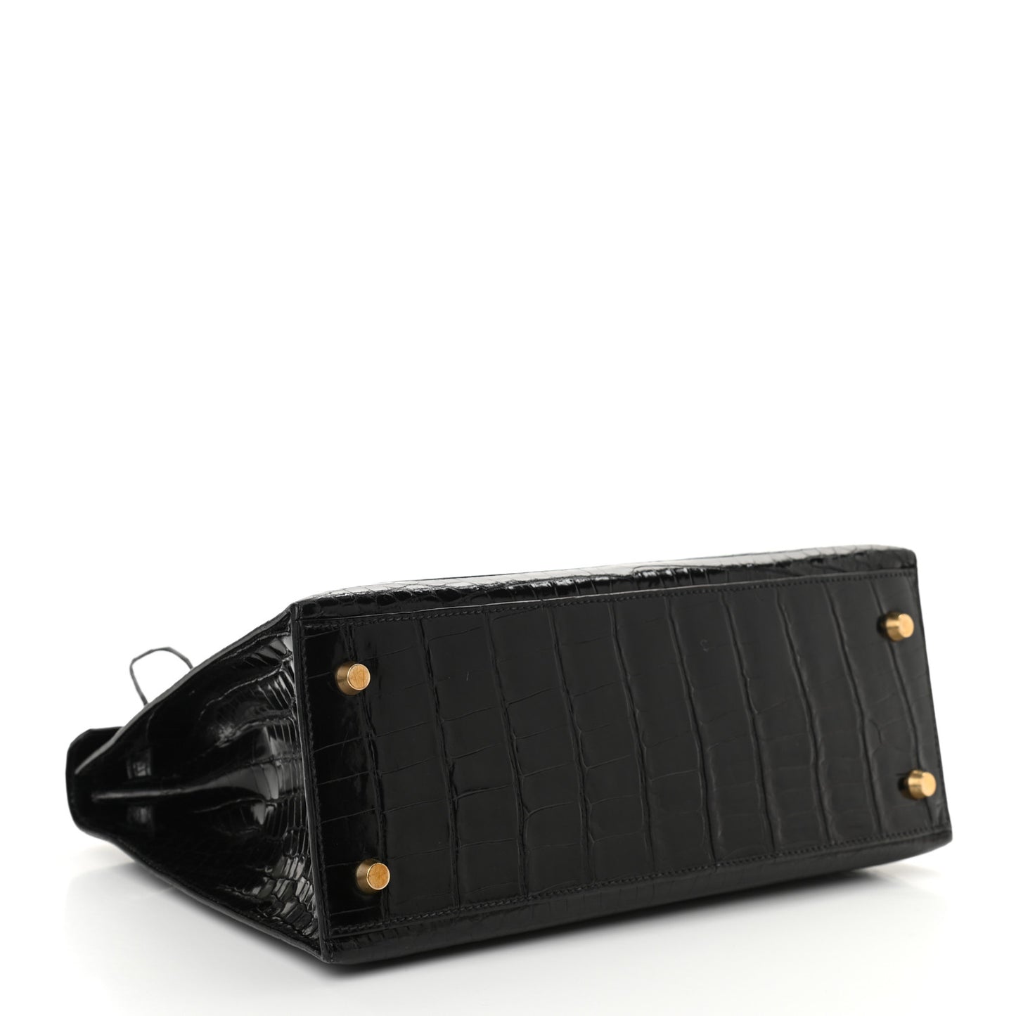 Shiny Niloticus Crocodile Kelly Sellier 28 Black