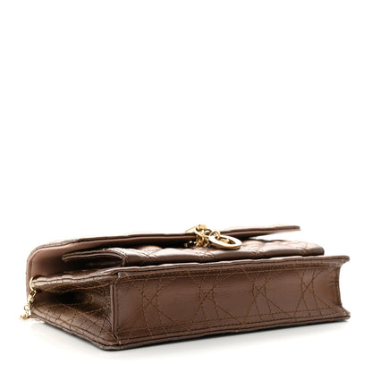 Christian Dior Iridescent Lambskin Gradient Chain Lady Dior Chain Pouch Metallic Pink 4 of 14