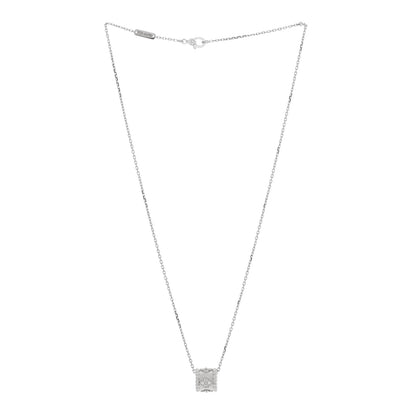Van Cleef & Arpels 18K White Gold Diamond Small Perlee Clovers Pendant Necklace 3 of 5