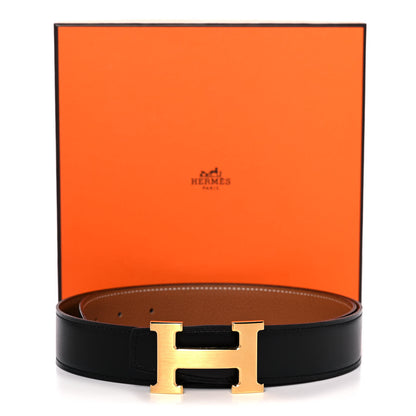 Hermes Box Togo 32mm H Belt 85 Black Gold 7 of 7