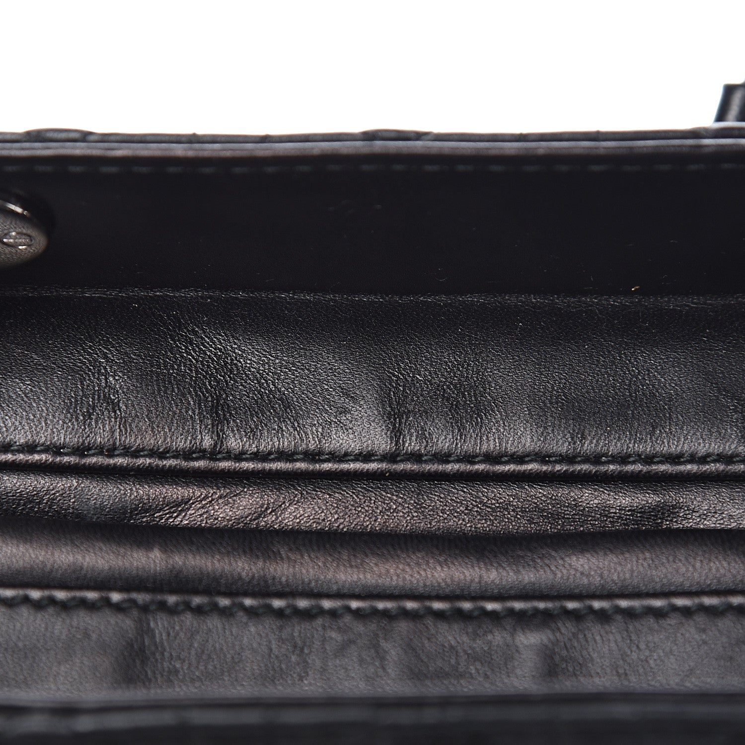 Christian Dior Lambskin Cannage Medium Lady Dior Black 9 of 16