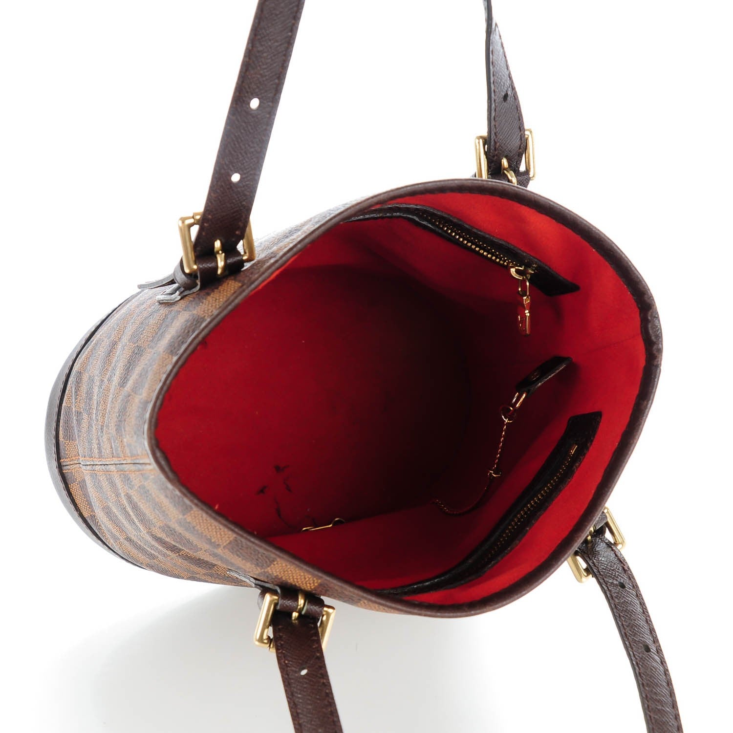 Louis Vuitton Damier Ebene Marais Bucket 23 6 of 8