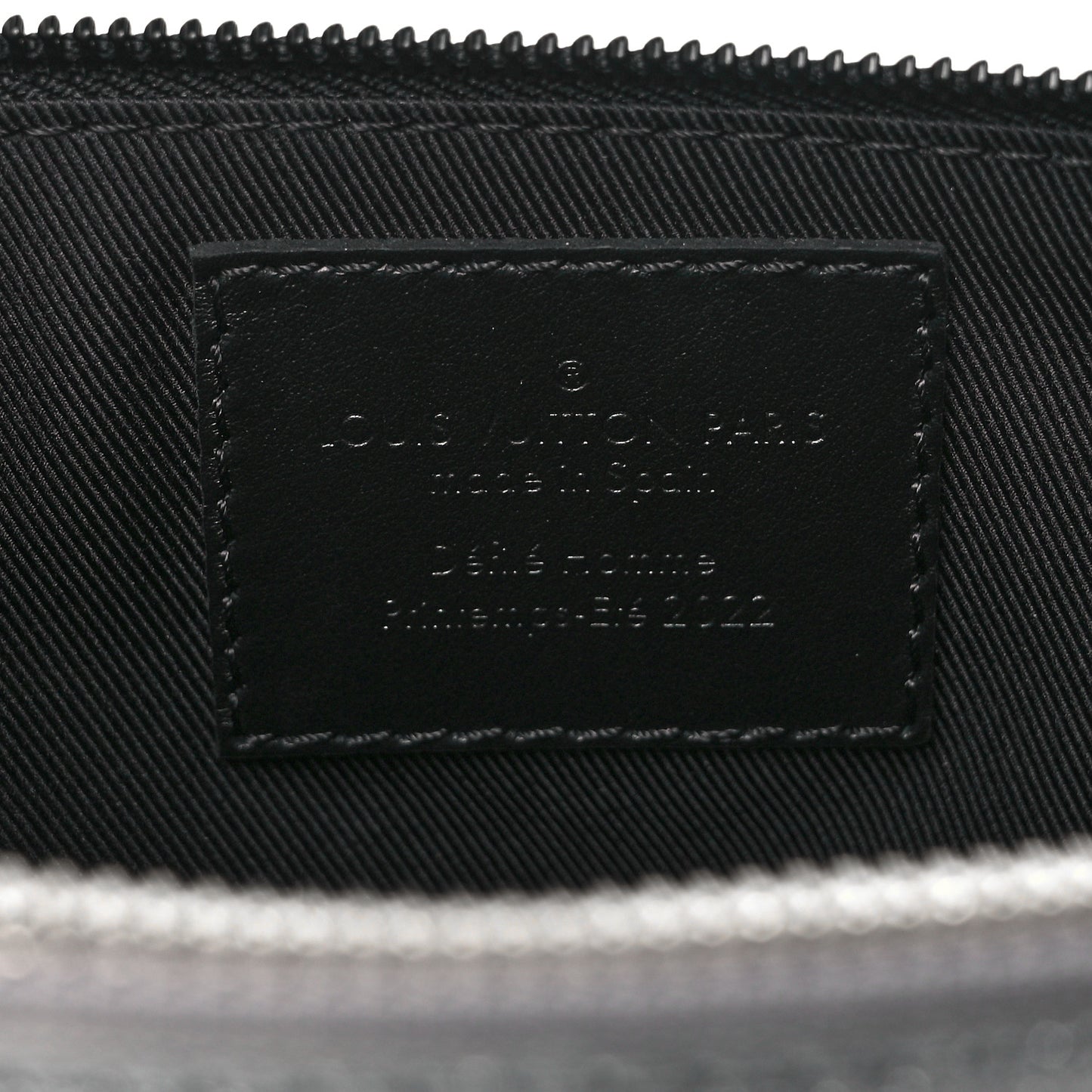 Damier Glitter Taurillon Monogram In The Loop Trio Pouch Black Silver