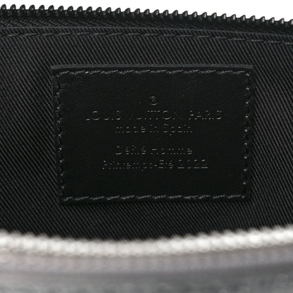Louis Vuitton Damier Glitter Taurillon Monogram In The Loop Trio Pouch Black Silver 6 of 8