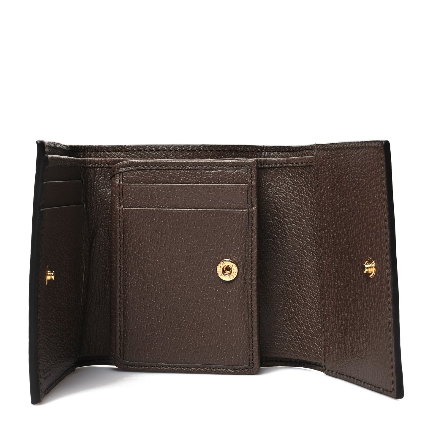GG Supreme Monogram Web Ophidia French Flap Wallet Beige New Acero