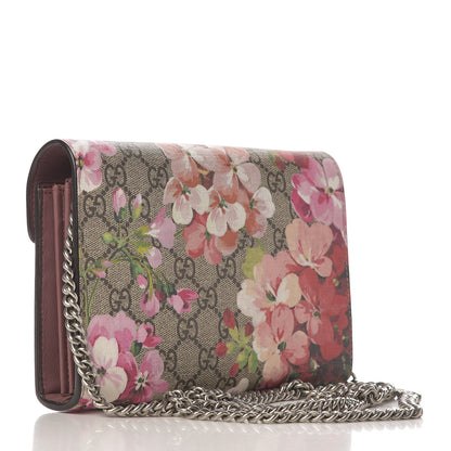 Gucci GG Supreme Monogram Blooms Mini Dionysus Chain Wallet Beige Multicolor Dry Rose 3 of 8